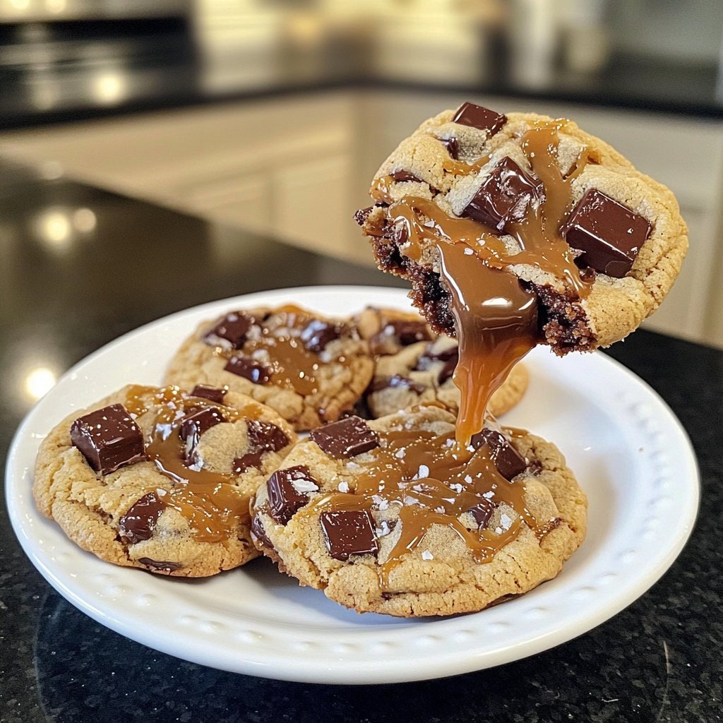 Salted Caramel Chocolate Cookies