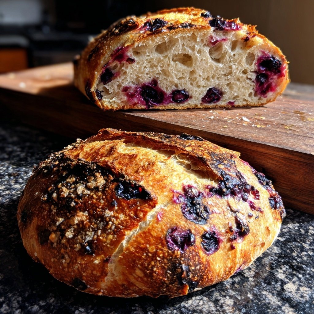 Blueberry Lemon Sourdough Bread From Scratch