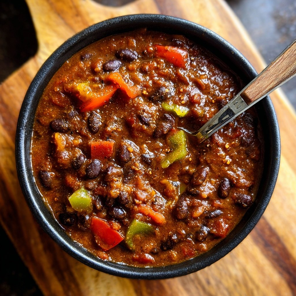 Healthy Crockpot Black Bean Chili