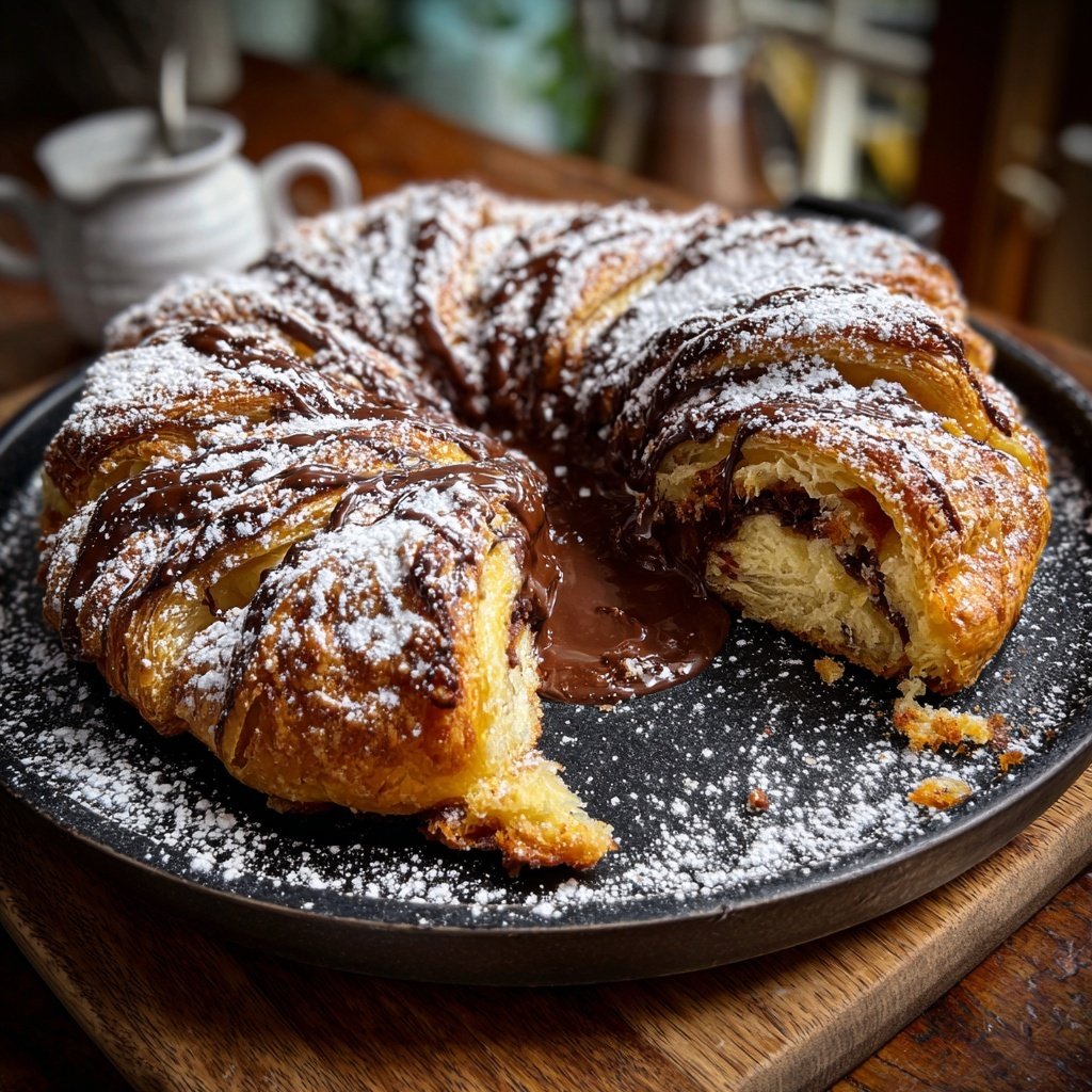 Chocolate Croissant Breakfast Bake
