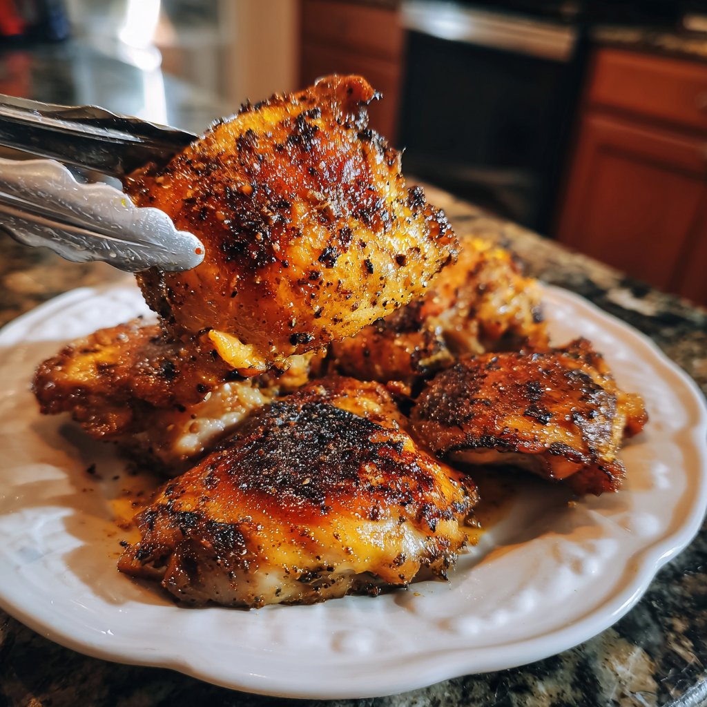 Baked Chicken Thighs Crispy