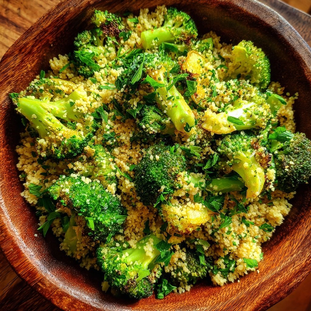 Roasted Broccoli Lemon Couscous