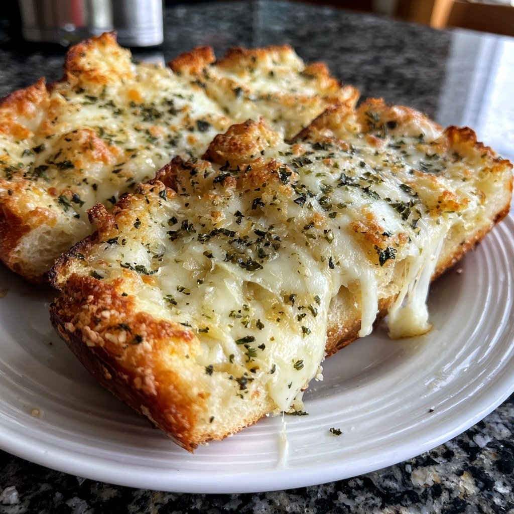 Super Bowl Appetizer Cheesy Garlic Bread
