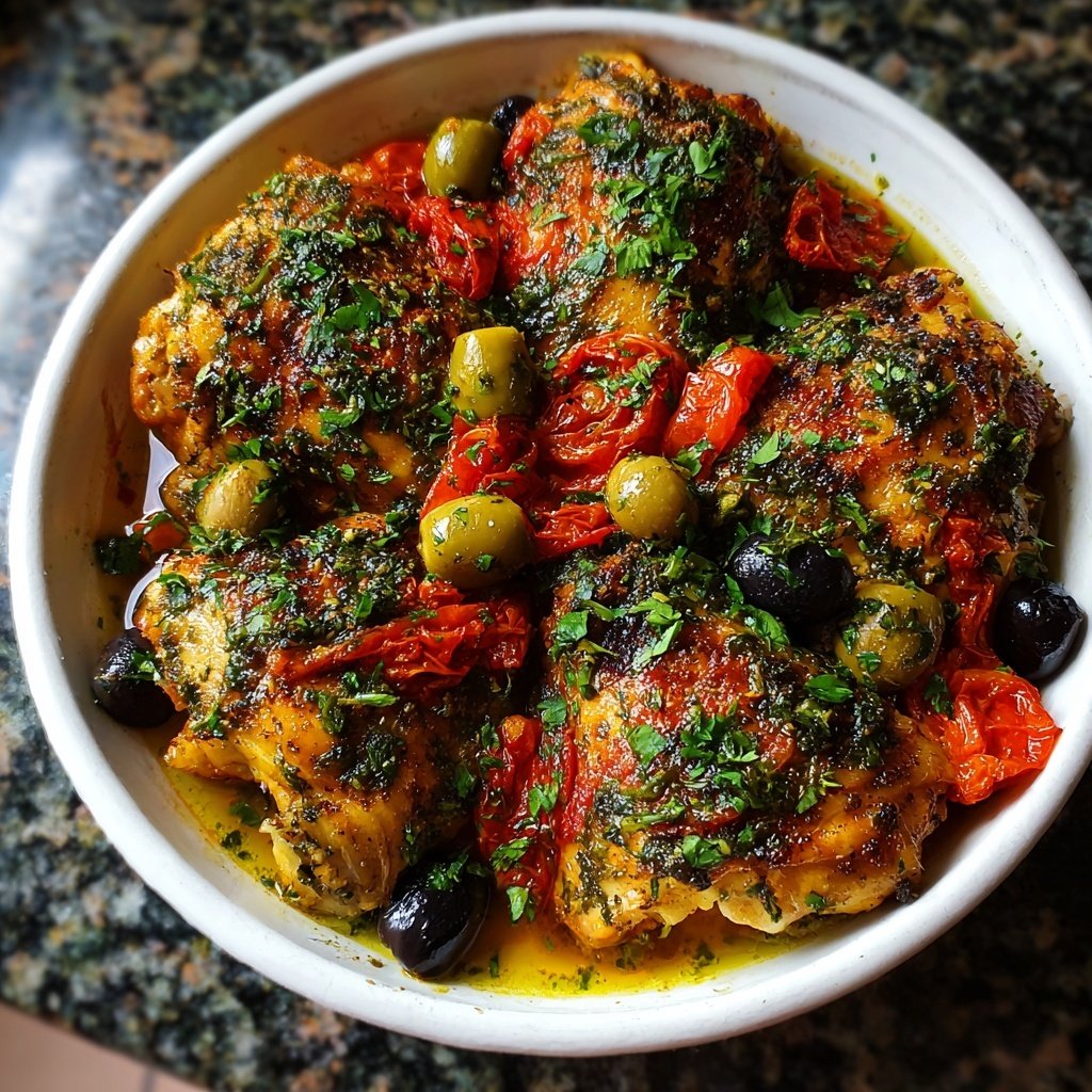 Mediterranean Chicken With Olives