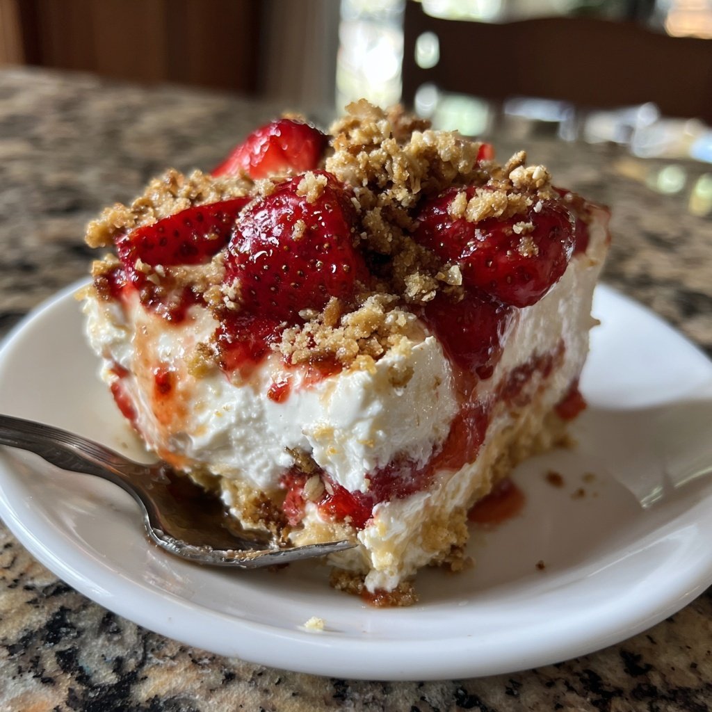 Strawberry Cheesecake Overnight Oats No Bake