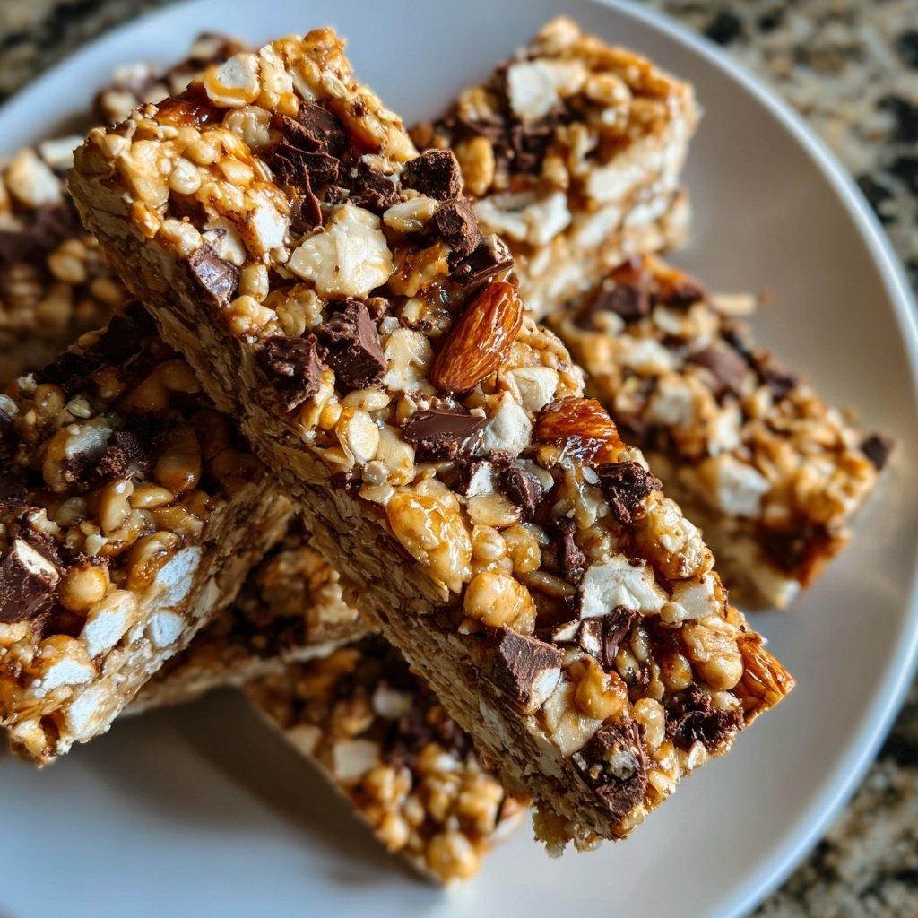 Healthy Snack No Bake Granola Bars
