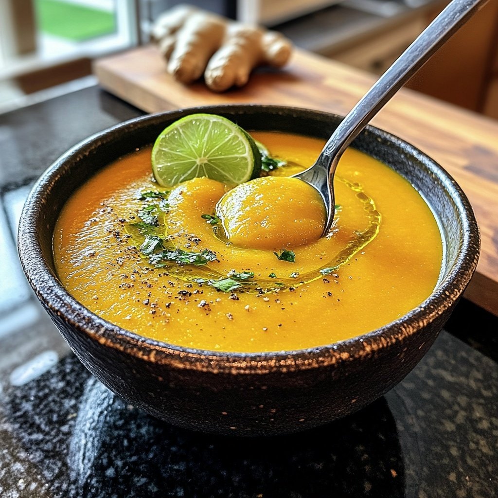 Squash Soup with Ginger and Lime