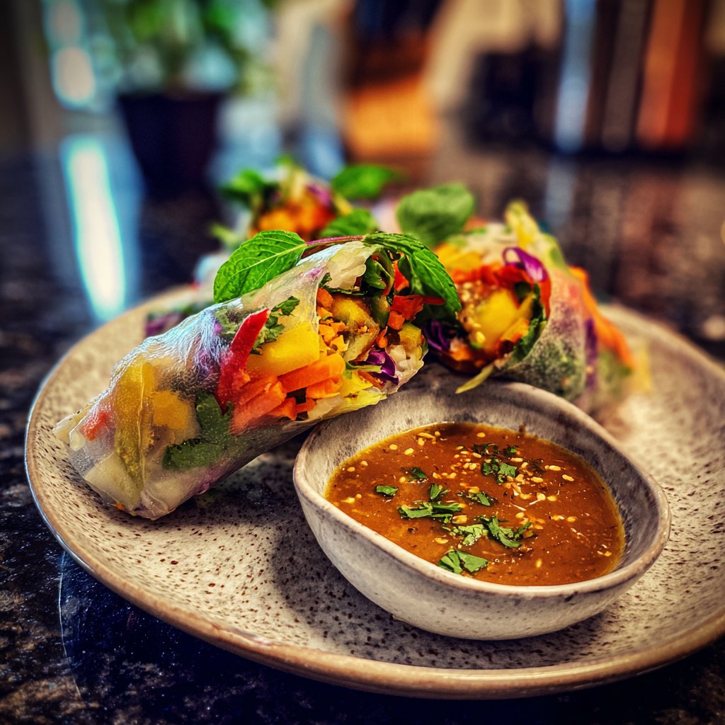 Super Bowl Veggie Spring Rolls