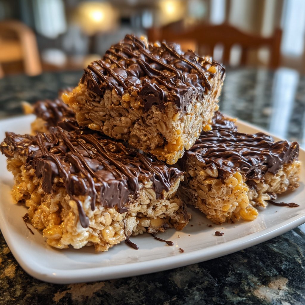 Chocolate Peanut Butter Rice Crispy Treats