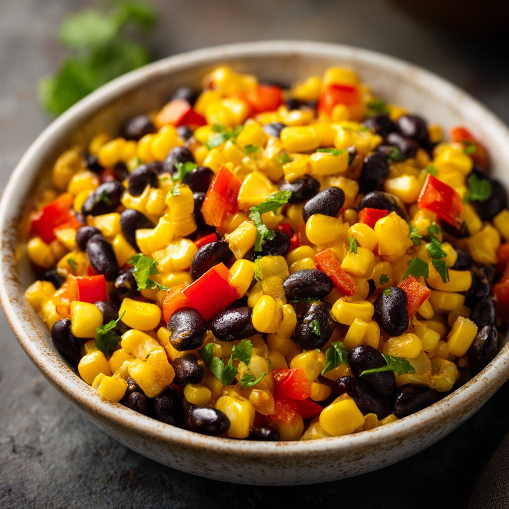 Jamaican Spiced Corn and Bean Salad