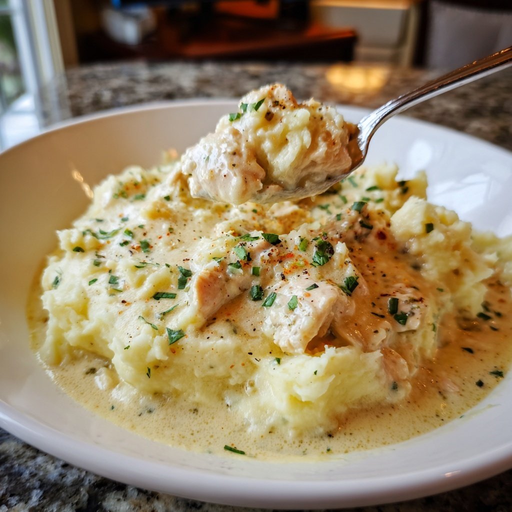 Comfort Food Creamy Chicken and Mashed Potatoes