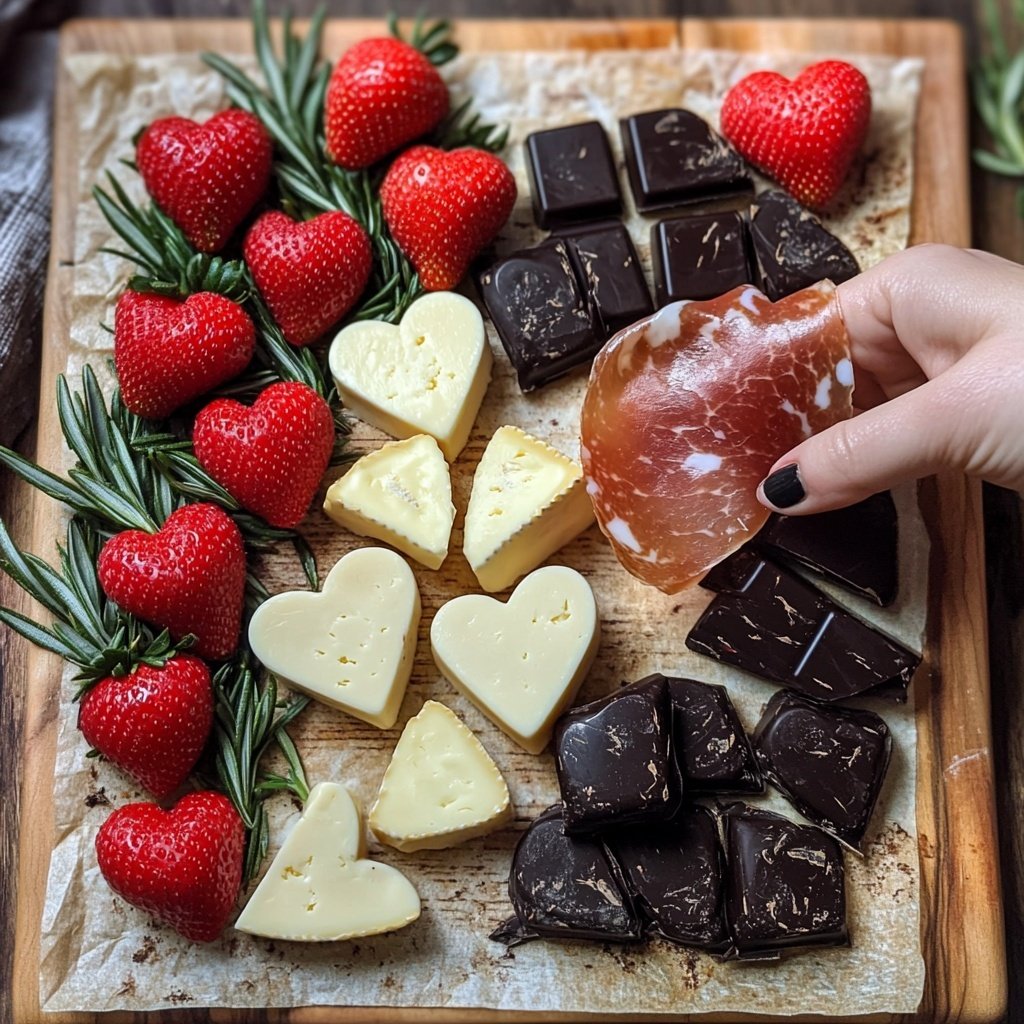 Valentines Day Charcuterie Board for Two
