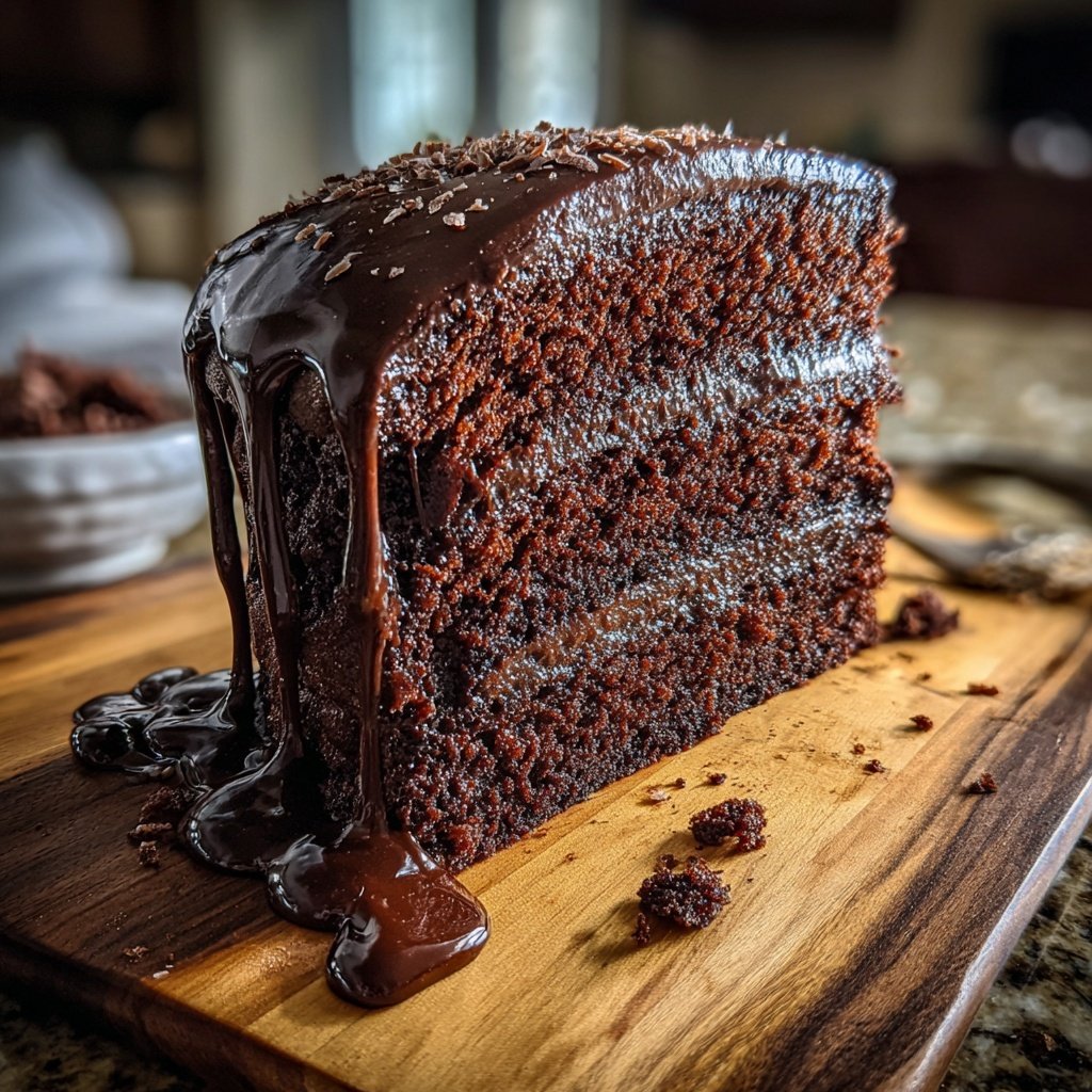 Dark Chocolate Fudge Cake