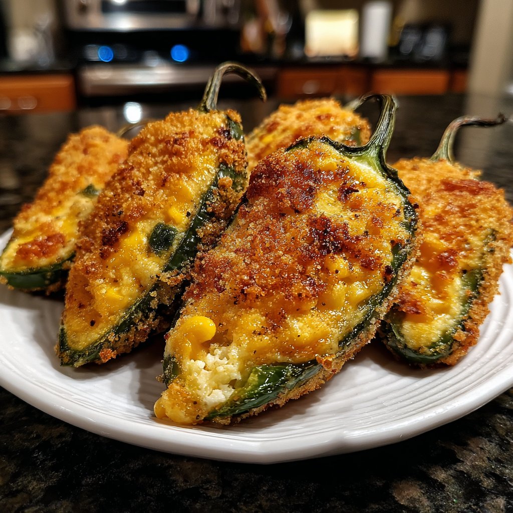 Jalapeno Poppers with Creamy Corn Filling